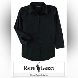 Ralph Lauren Womens Ls Button Up Shirt. Size XL. NWT
